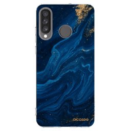 Átlátszó szilikon tok az alábbi mobiltelefonokra Huawei P30 Lite - Blue