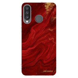 Átlátszó szilikon tok az alábbi mobiltelefonokra Huawei P30 Lite - Red