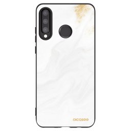 Fekete szilikon tok az alábbi mobiltelefonokra Huawei P30 Lite - White