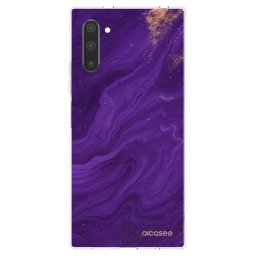 Átlátszó szilikon tok az alábbi mobiltelefonokra Samsung Galaxy Note 10 N970F - Purple