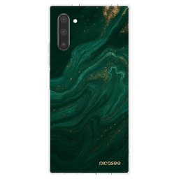 Átlátszó szilikon tok az alábbi mobiltelefonokra Samsung Galaxy Note 10 N970F - Green