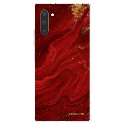 Átlátszó szilikon tok az alábbi mobiltelefonokra Samsung Galaxy Note 10 N970F - Red