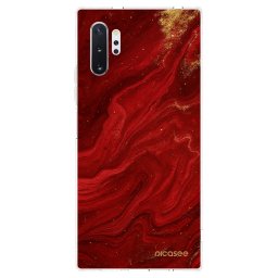 Átlátszó szilikon tok az alábbi mobiltelefonokra Samsung Galaxy Note 10+ N975F - Red