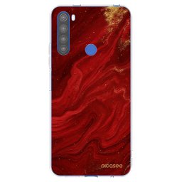 Átlátszó szilikon tok az alábbi mobiltelefonokra Xiaomi Redmi Note 8T - Red