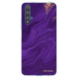 Átlátszó szilikon tok az alábbi mobiltelefonokra Huawei Nova 5T - Purple