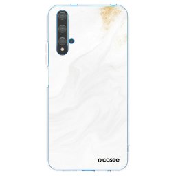 Átlátszó szilikon tok az alábbi mobiltelefonokra Huawei Nova 5T - White