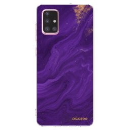 Átlátszó szilikon tok az alábbi mobiltelefonokra Samsung Galaxy A71 A715F - Purple
