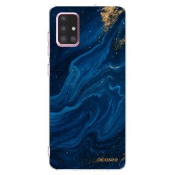 Átlátszó szilikon tok az alábbi mobiltelefonokra Samsung Galaxy A71 A715F - Blue