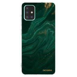 Átlátszó szilikon tok az alábbi mobiltelefonokra Samsung Galaxy A51 A515F - Green