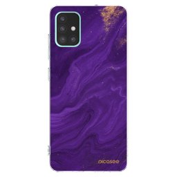 Átlátszó szilikon tok az alábbi mobiltelefonokra Samsung Galaxy A51 A515F - Purple