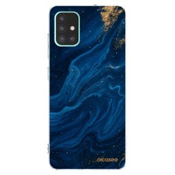 Átlátszó szilikon tok az alábbi mobiltelefonokra Samsung Galaxy A51 A515F - Blue