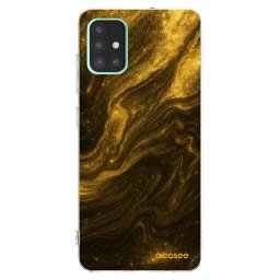 Átlátszó szilikon tok az alábbi mobiltelefonokra Samsung Galaxy A51 A515F - Black