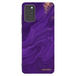 Átlátszó szilikon tok az alábbi mobiltelefonokra Samsung Galaxy S20+ G985F - Purple