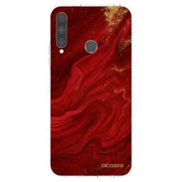 Átlátszó szilikon tok az alábbi mobiltelefonokra Huawei P40 Lite E - Red