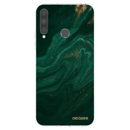 Átlátszó szilikon tok az alábbi mobiltelefonokra Huawei P40 Lite E - Green