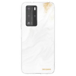 Átlátszó szilikon tok az alábbi mobiltelefonokra Huawei P40 Pro - White