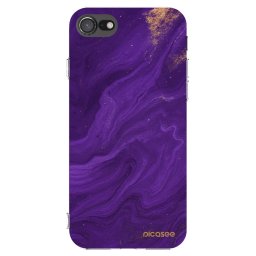 Átlátszó szilikon tok az alábbi mobiltelefonokra Apple iPhone SE 2020 - Purple