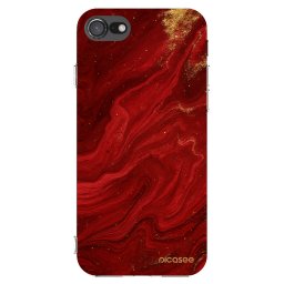 Átlátszó szilikon tok az alábbi mobiltelefonokra Apple iPhone SE 2020 - Red