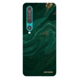 Átlátszó szilikon tok az alábbi mobiltelefonokra Xiaomi Mi 10 - Green