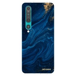 Átlátszó szilikon tok az alábbi mobiltelefonokra Xiaomi Mi 10 - Blue