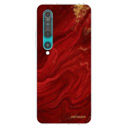 Átlátszó szilikon tok az alábbi mobiltelefonokra Xiaomi Mi 10 - Red