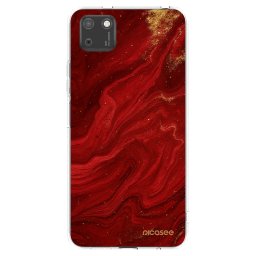 Átlátszó szilikon tok az alábbi mobiltelefonokra Huawei Y5P - Red