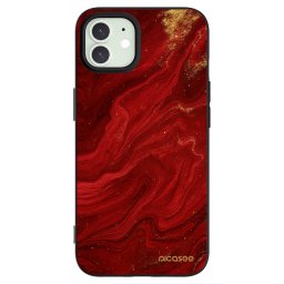 Fekete szilikon tok az alábbi mobiltelefonokra Apple iPhone 12 - Red