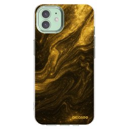 Átlátszó szilikon tok az alábbi mobiltelefonokra Apple iPhone 12 - Black