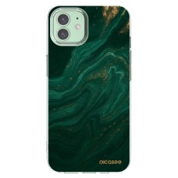 Átlátszó szilikon tok az alábbi mobiltelefonokra Apple iPhone 12 Pro - Green