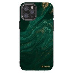 Átlátszó szilikon tok az alábbi mobiltelefonokra Apple iPhone 12 Pro Max - Green