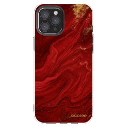 Átlátszó szilikon tok az alábbi mobiltelefonokra Apple iPhone 12 Pro Max - Red