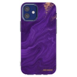 Átlátszó szilikon tok az alábbi mobiltelefonokra Apple iPhone 12 mini - Purple