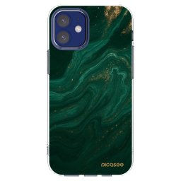 Átlátszó szilikon tok az alábbi mobiltelefonokra Apple iPhone 12 mini - Green