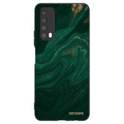 Fekete szilikon tok az alábbi mobiltelefonokra Huawei P Smart 2021 - Green