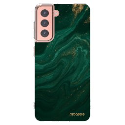 Átlátszó szilikon tok az alábbi mobiltelefonokra Samsung Galaxy S21 5G G991B - Green