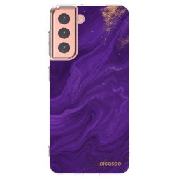 Átlátszó szilikon tok az alábbi mobiltelefonokra Samsung Galaxy S21 5G G991B - Purple