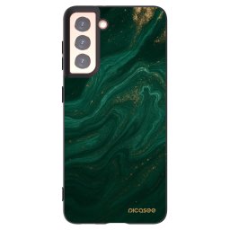 Fekete szilikon tok az alábbi mobiltelefonokra Samsung Galaxy S21 5G G991B - Green