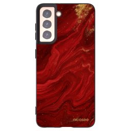 Fekete szilikon tok az alábbi mobiltelefonokra Samsung Galaxy S21 5G G991B - Red