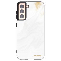 Fekete szilikon tok az alábbi mobiltelefonokra Samsung Galaxy S21 5G G991B - White