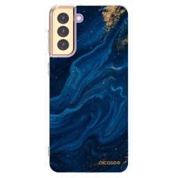 Átlátszó szilikon tok az alábbi mobiltelefonokra Samsung Galaxy S21+ 5G G996F - Blue