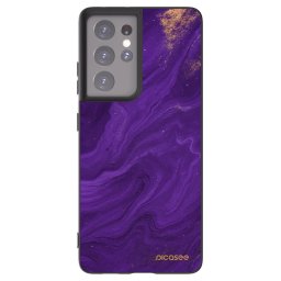 Fekete szilikon tok az alábbi mobiltelefonokra Samsung Galaxy S21 Ultra 5G G998B - Purple