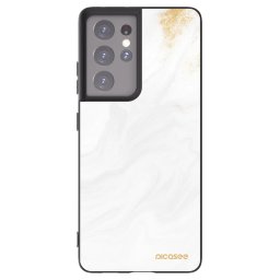 Fekete szilikon tok az alábbi mobiltelefonokra Samsung Galaxy S21 Ultra 5G G998B - White