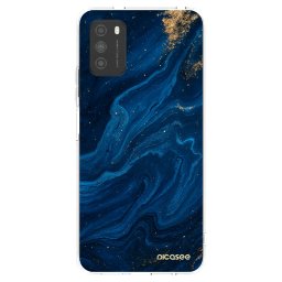 Átlátszó szilikon tok az alábbi mobiltelefonokra Xiaomi Poco M3 - Blue