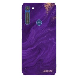 Átlátszó szilikon tok az alábbi mobiltelefonokra Motorola Moto G8 - Purple