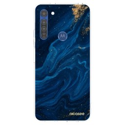 Átlátszó szilikon tok az alábbi mobiltelefonokra Motorola Moto G8 - Blue
