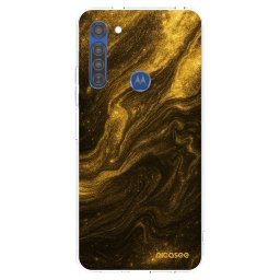 Átlátszó szilikon tok az alábbi mobiltelefonokra Motorola Moto G8 - Black