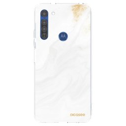 Átlátszó szilikon tok az alábbi mobiltelefonokra Motorola Moto G8 - White