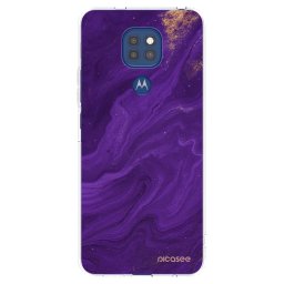 Átlátszó szilikon tok az alábbi mobiltelefonokra Motorola Moto G9 Play - Purple