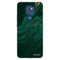 Átlátszó szilikon tok az alábbi mobiltelefonokra Motorola Moto G9 Play - Green