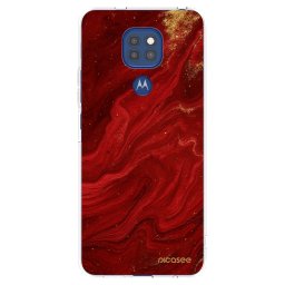 Átlátszó szilikon tok az alábbi mobiltelefonokra Motorola Moto G9 Play - Red